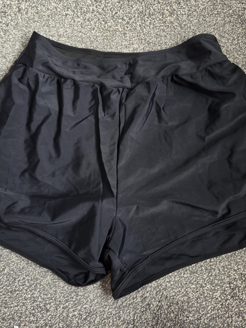 Black Women's Athletic Swim Shorts